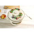 printed enamel high cooking pot Chinese enamelware wholesale